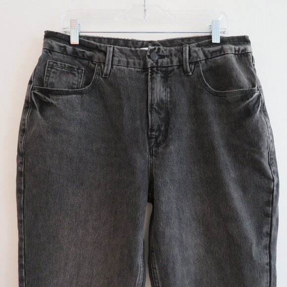 GOOD AMERICAN Good 90's Icon High Waisted Loose Ripped Jeans Black267 - Size 32 - Picture 4 of 14